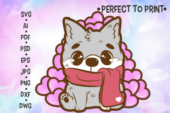 Download Kawaii Dog for Valentine's Day - Kawaii dog Collection