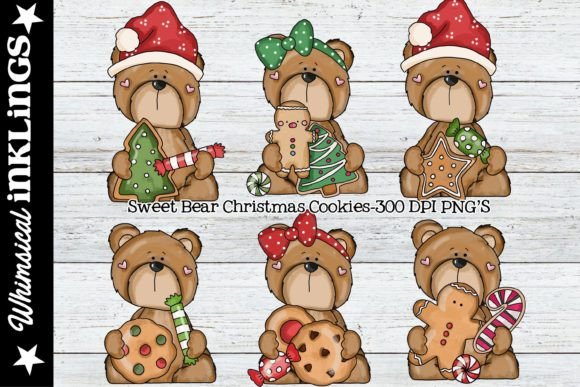 Download Sweet Bear Christmas Cookies Clipart - Sweet bear Collection