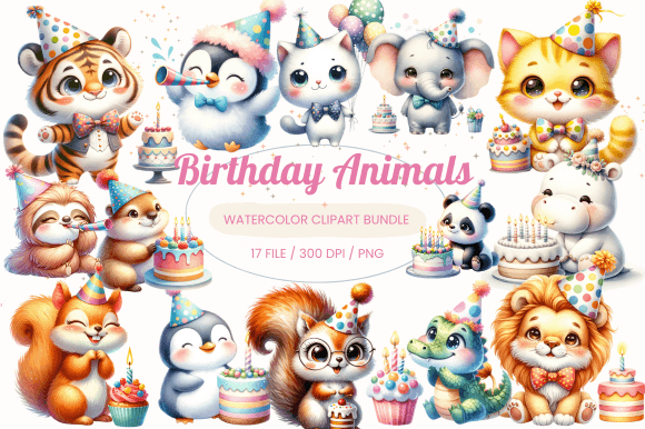 Download Birthday Animal Clipart Party Animal PNG - Premium Resources