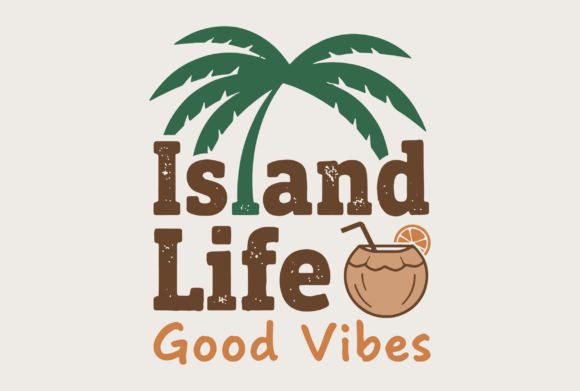 Download Island Life Good Vibes Retro Summer Art - Retro summer art Collection