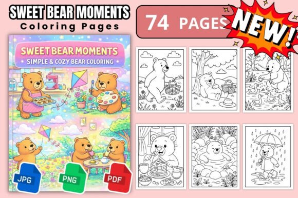 Download Sweet Bear Moments Coloring Pages Book - Sweet bear Collection