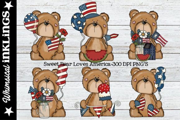 Download Sweet Bear Loves America Clipart - Sweet bear Collection