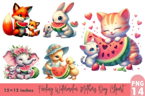 Download Feeding Watermelon Mothers Day Clipart. - Feeding Collection