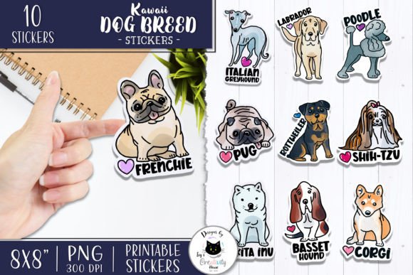 Download Kawaii Dog Stickers | Dog Sticker Pack - Kawaii dog Collection