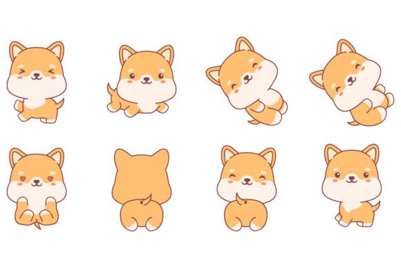 Download Kawaii Dog Illustration Collection - Kawaii dog Collection