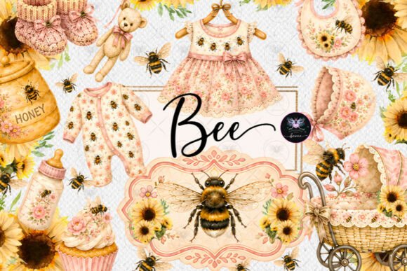 Download Bee Baby Girl Clipart - Baby girl Collection